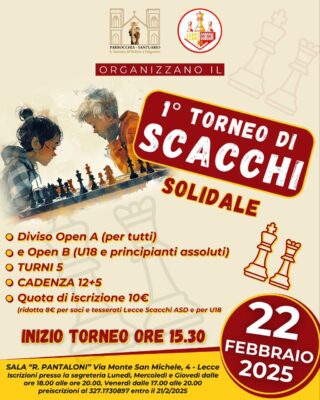 locandina-torneo-solidale-lecce-scacchi-asd-circolo-fsi-2025-sabato-22-febbraio-lecce-sant-antonio-a-fulgenzio